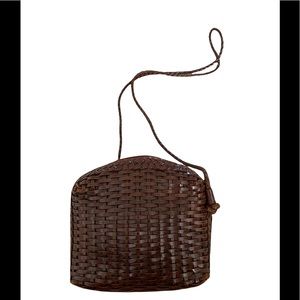 GEM vintage woven leather crossbody purse